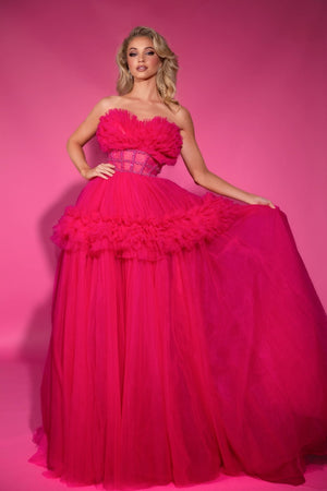 Portia and Scarlett PS25305 Dress - Hot Pink / 00 - Prom