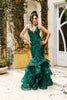 Prom Dress Plunging V-Neck Beaded Formal Gown By Royal Queen RQ8148 - Dress