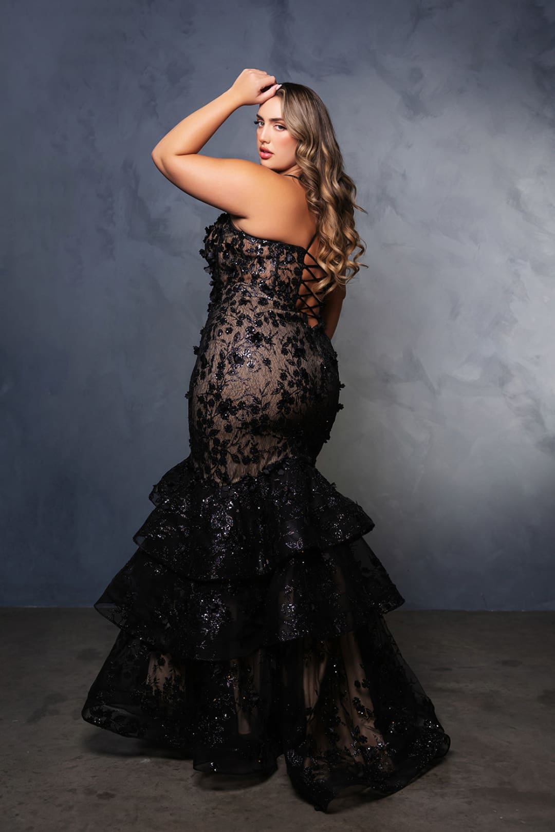 Prom Dress Plunging V-Neck Beaded Formal Gown By Royal Queen RQ8148 - Dress