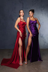 Prom Dress Square Neck Sleeveless Gala Gown By May Queen MQ2145B - Dress