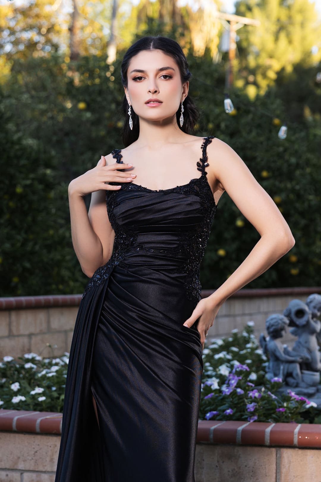 Prom Dress Square Neck Sleeveless Gala Gown By May Queen MQ2145B - Dress