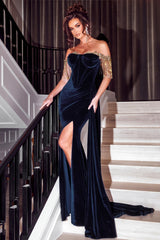 Captivating Elegance: Portia and Scarlett's Enchanting Off-Shoulder Gown