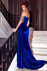 Captivating Elegance: Portia and Scarlett's Enchanting Off-Shoulder Gown