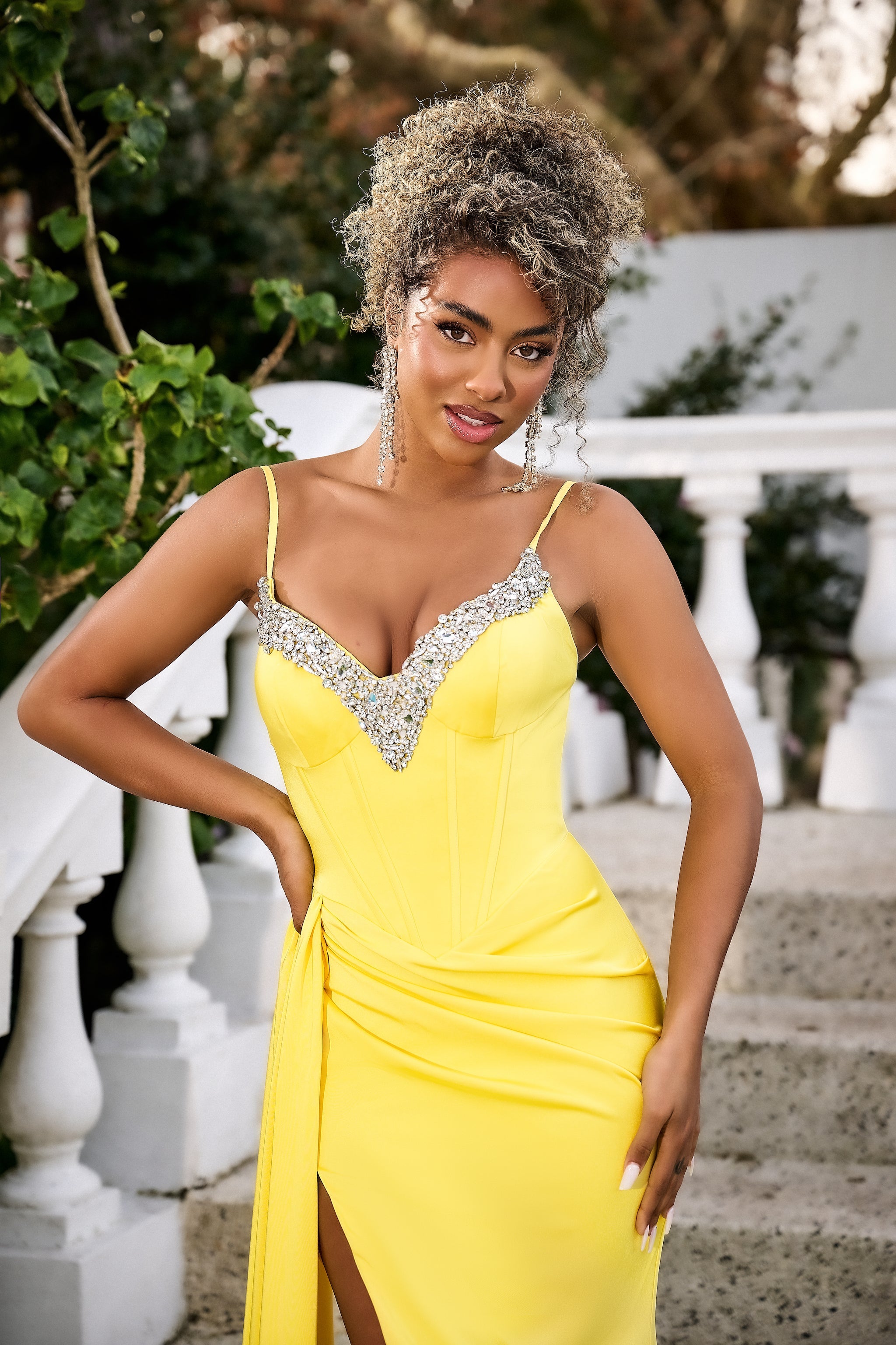 Portia and Scarlett: Captivating Jewel-Embellished Gown for Unforgettable Occasions