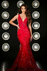 Shimmering Ice: Portia and Scarlett's Captivating Mermaid Gown for Prom and Gala