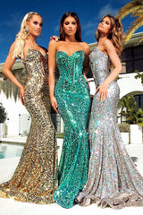 Portia and Scarlett PS23293: Shimmering Sequined Mermaid Dress for Unforgettable Occasions