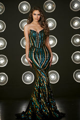 Shimmering Enchantment: Portia and Scarlett's Captivating Mermaid Gown