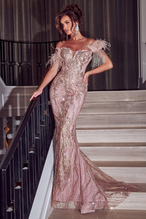 **Shimmering Enchantment: Portia and Scarlett's Captivating Gown**
