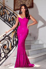 Captivating Elegance: Portia and Scarlett's Intricate Corset Gown