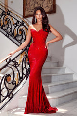Captivating Elegance: Portia and Scarlett's Intricate Corset Gown