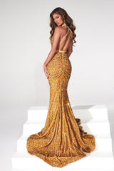 **Portia and Scarlett's Iridescent Elegance: The PS23519 Gown**