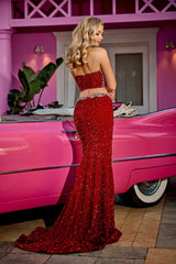 Portia and Scarlett PS24613: Embellished Halter Gown for Unforgettable Occasions