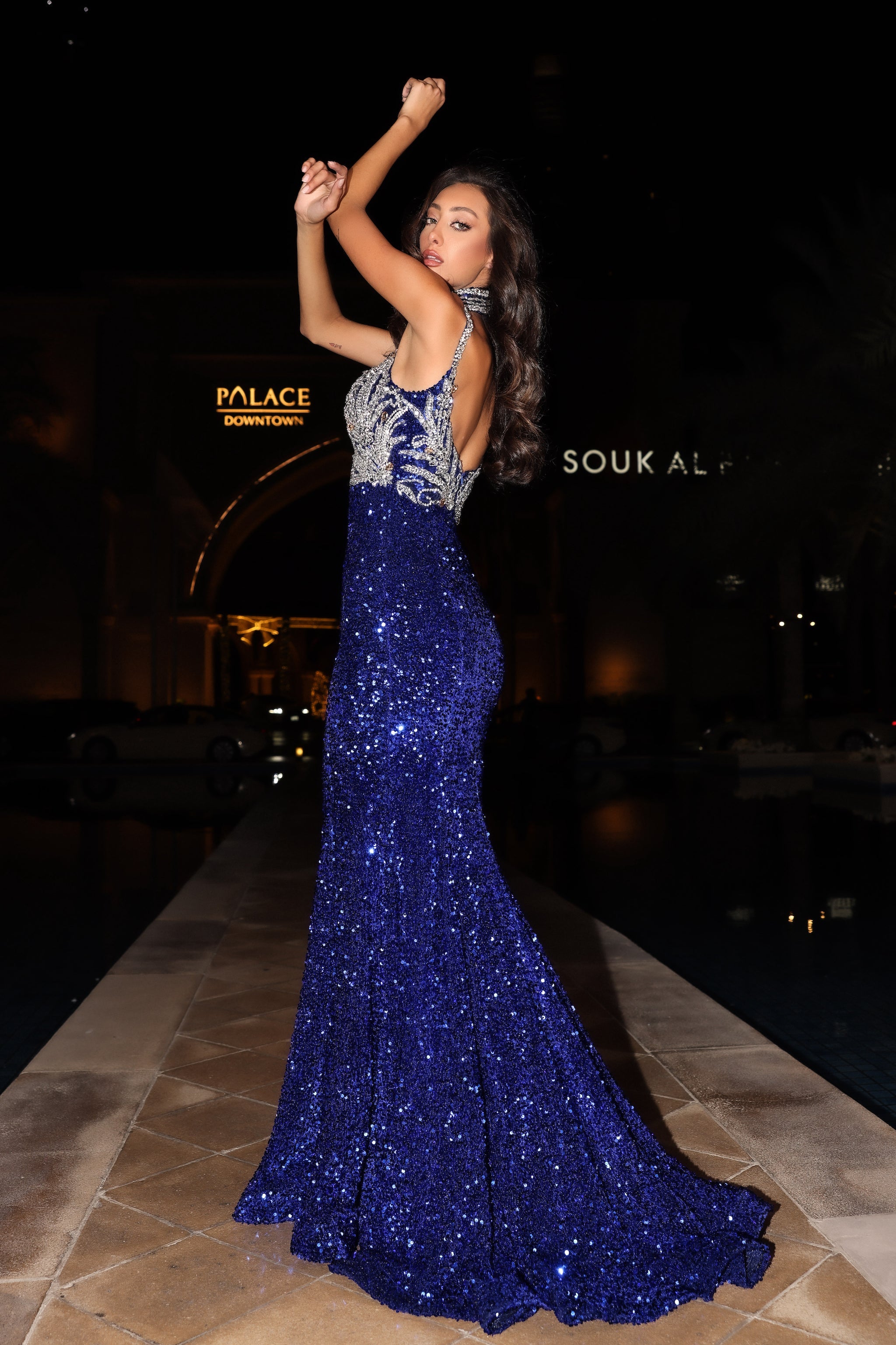 Captivating Glamour: Portia and Scarlett's Sequined Mermaid Dress for Unforgettable Nights