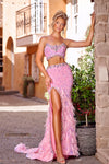 Portia and Scarlett's Beaded Feather Gown: Enchanting Elegance for Unforgettable Occasions