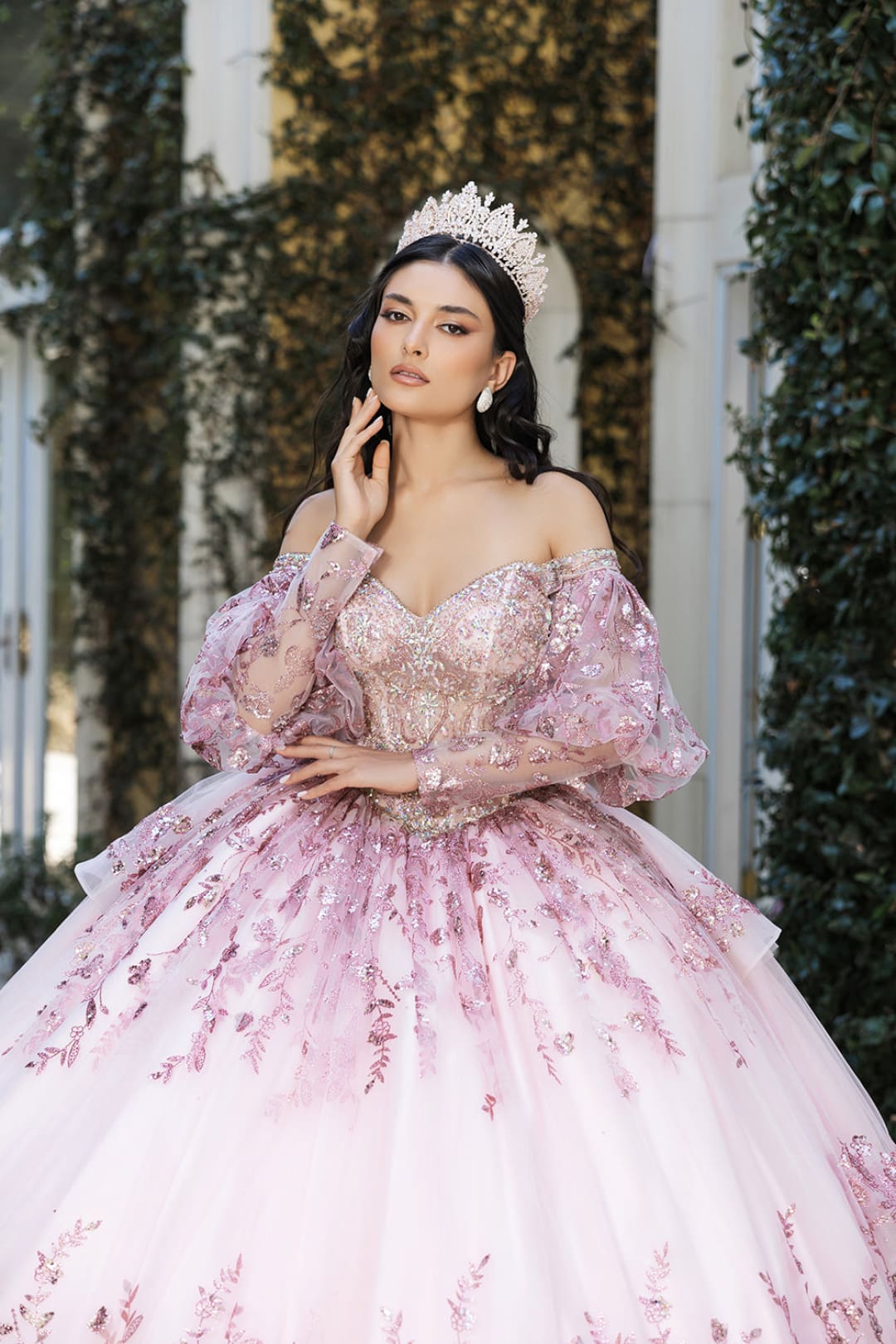 Quinceanera Gown Sleeveless Sequin Gala Dress By Layla K LK261 - Dress