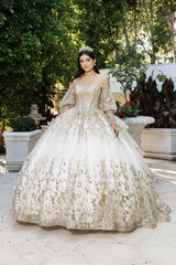 Quinceanera Gown Sleeveless Sequin Gala Dress By Layla K LK261 - Dress