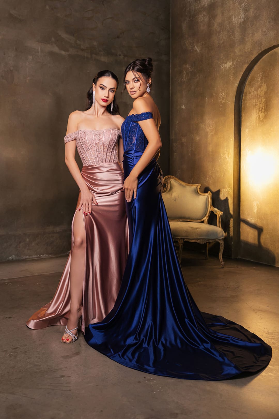 Red Carpet Dress Off Shoulder Sequin Formal Gown By May Queen MQ2146 - Dress