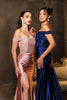 Red Carpet Dress Off Shoulder Sequin Formal Gown By May Queen MQ2146B - Dress