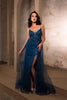 Red Carpet Dress Scoop Neck Mermaid Gala Dress by May Queen MQ2125 - TEAL BLUE / 4 - Dress