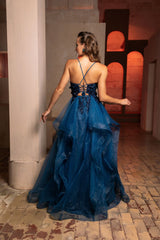 Red Carpet Dress Sweetheart A-Line Sparkle Gown By Royal Queen RQ8158 - Dress