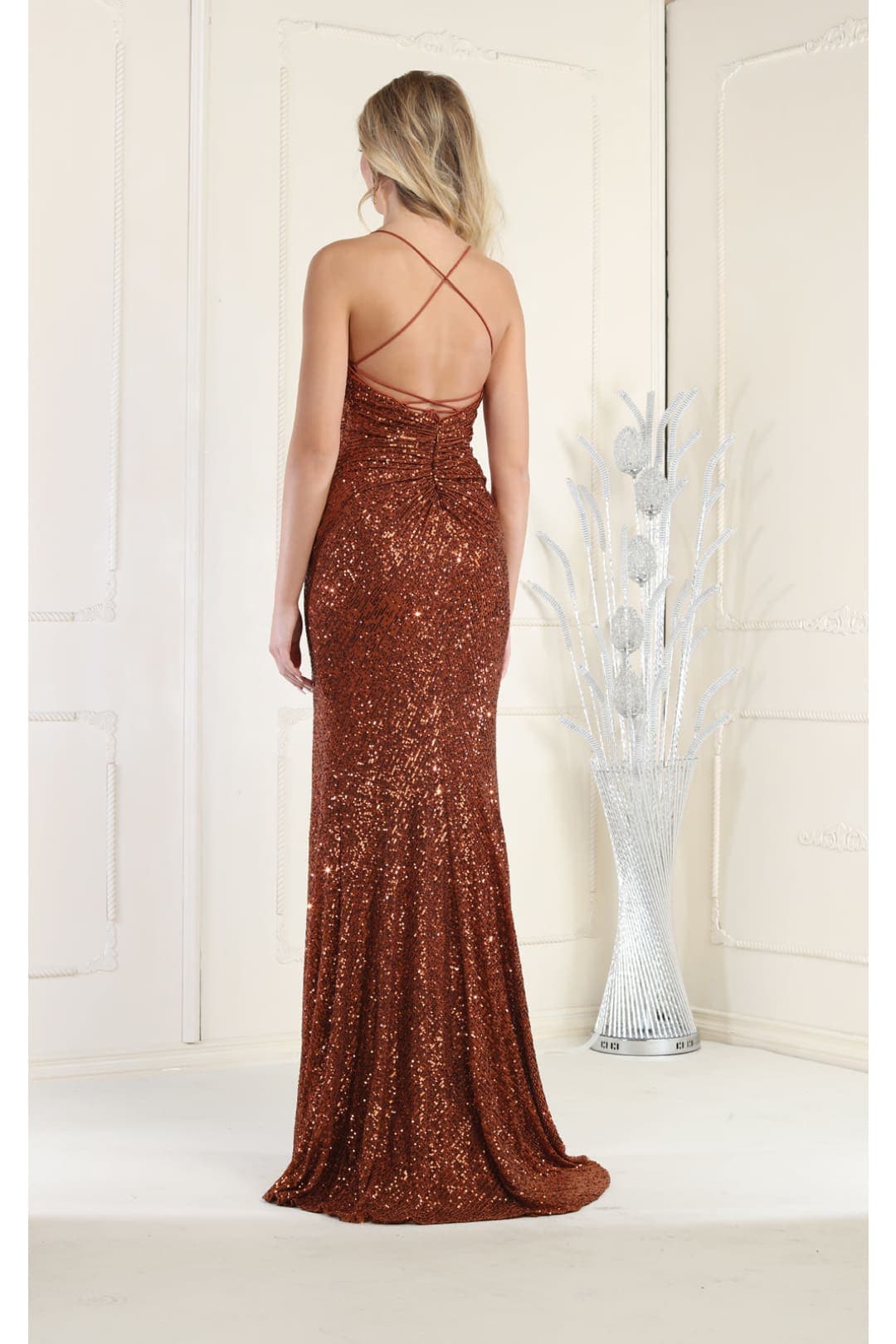Sequined Prom Long Dress And Plus Size