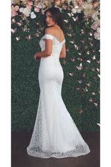 Off Shoulder Long Formal Gown - Dress