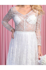 Long Sleeve Wedding Dress - Dress