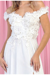 Royal Queen RQ7942B Off Shoulder Wedding Gown - Dress