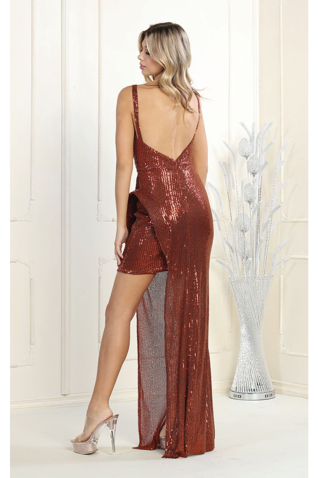 Sequined Holiday Dresses - Dress