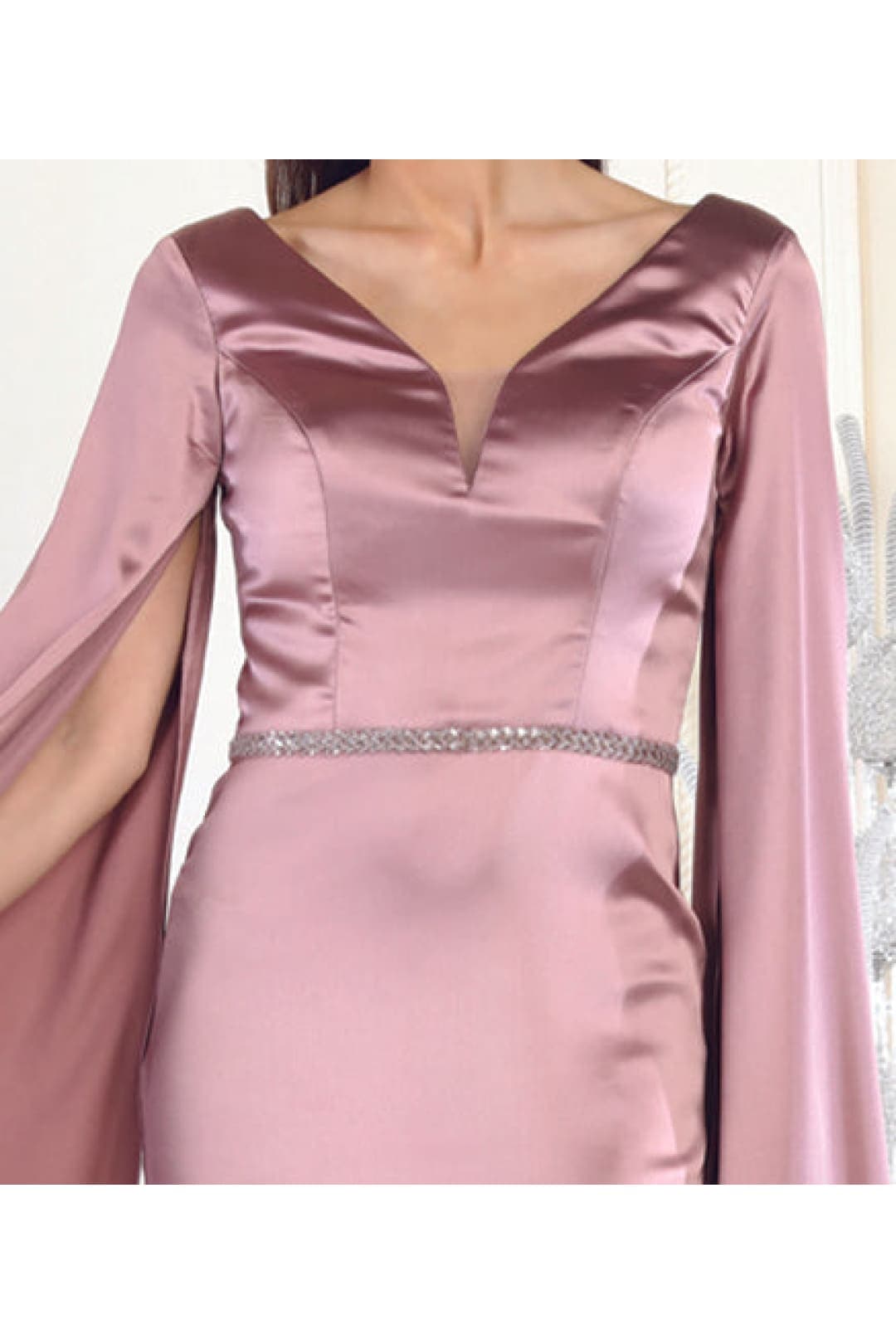 Royal Queen RQ7961 Mermaid Cape Sleeve Evening Gown