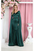 Royal Queen RQ7961 Mermaid Cape Sleeve Evening Gown