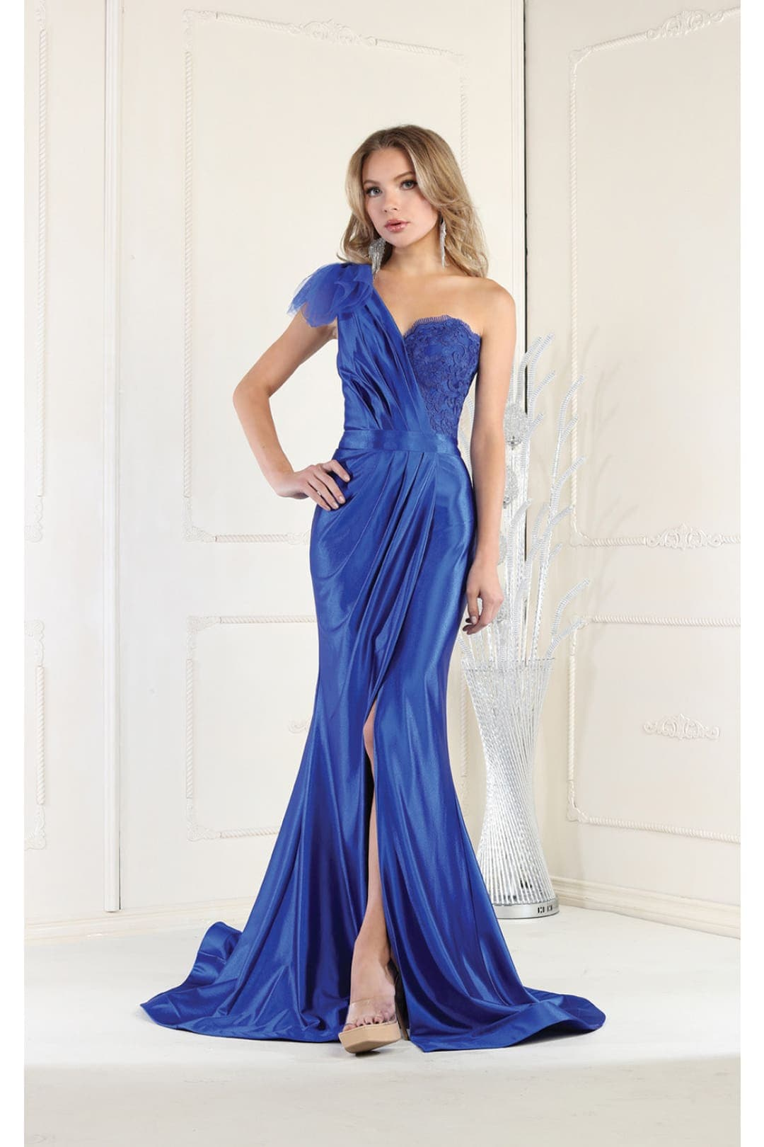 Royal Queen RQ7962 One Shoulder Red Carpet Gown - Dress