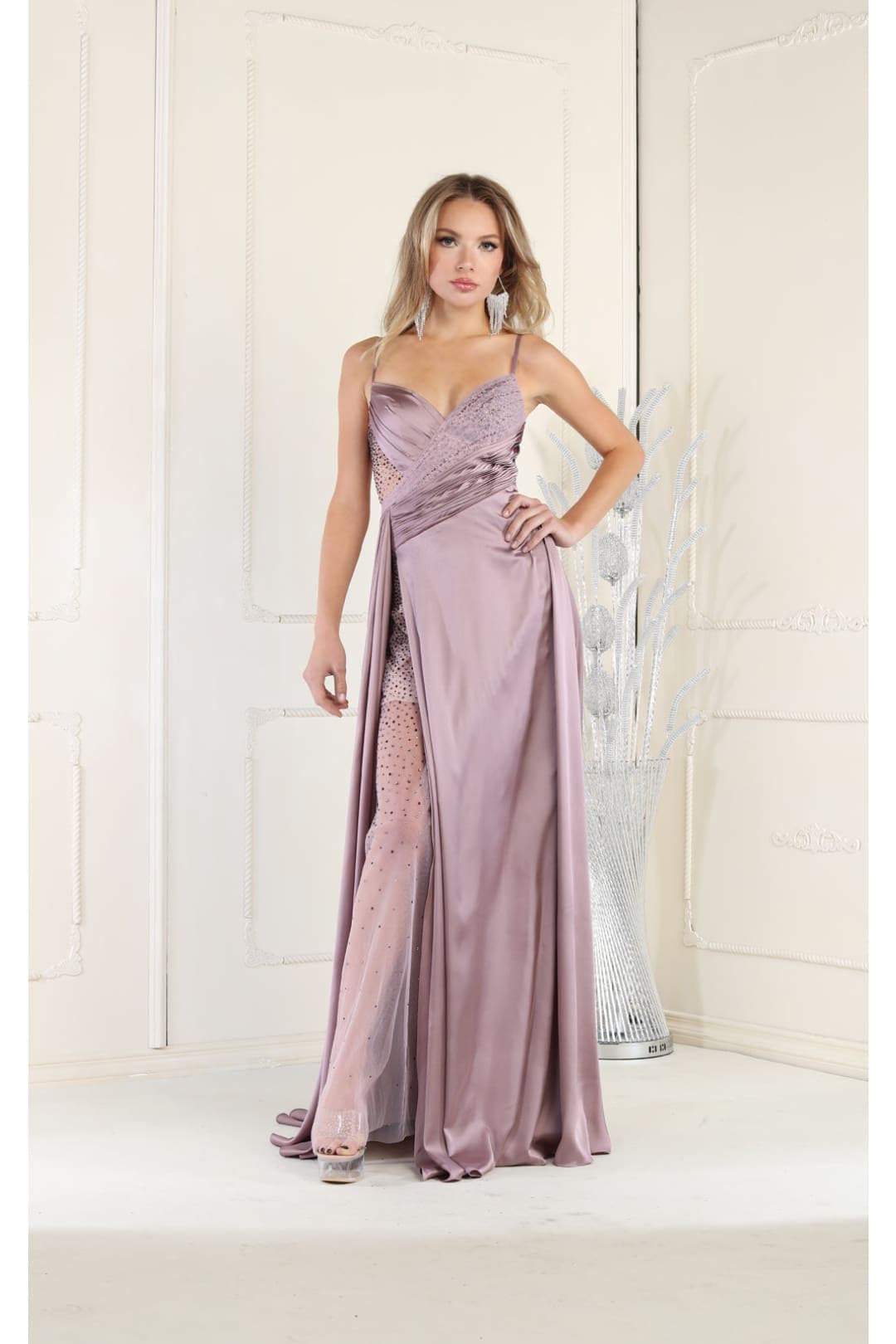 Formal Dress For Plus Size - MAUVE / 4 - Dress