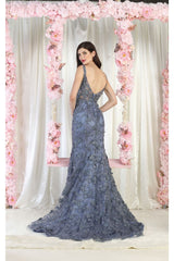 LA Merchandise LA7982 Embroidered Special Occasion Gown - Dress