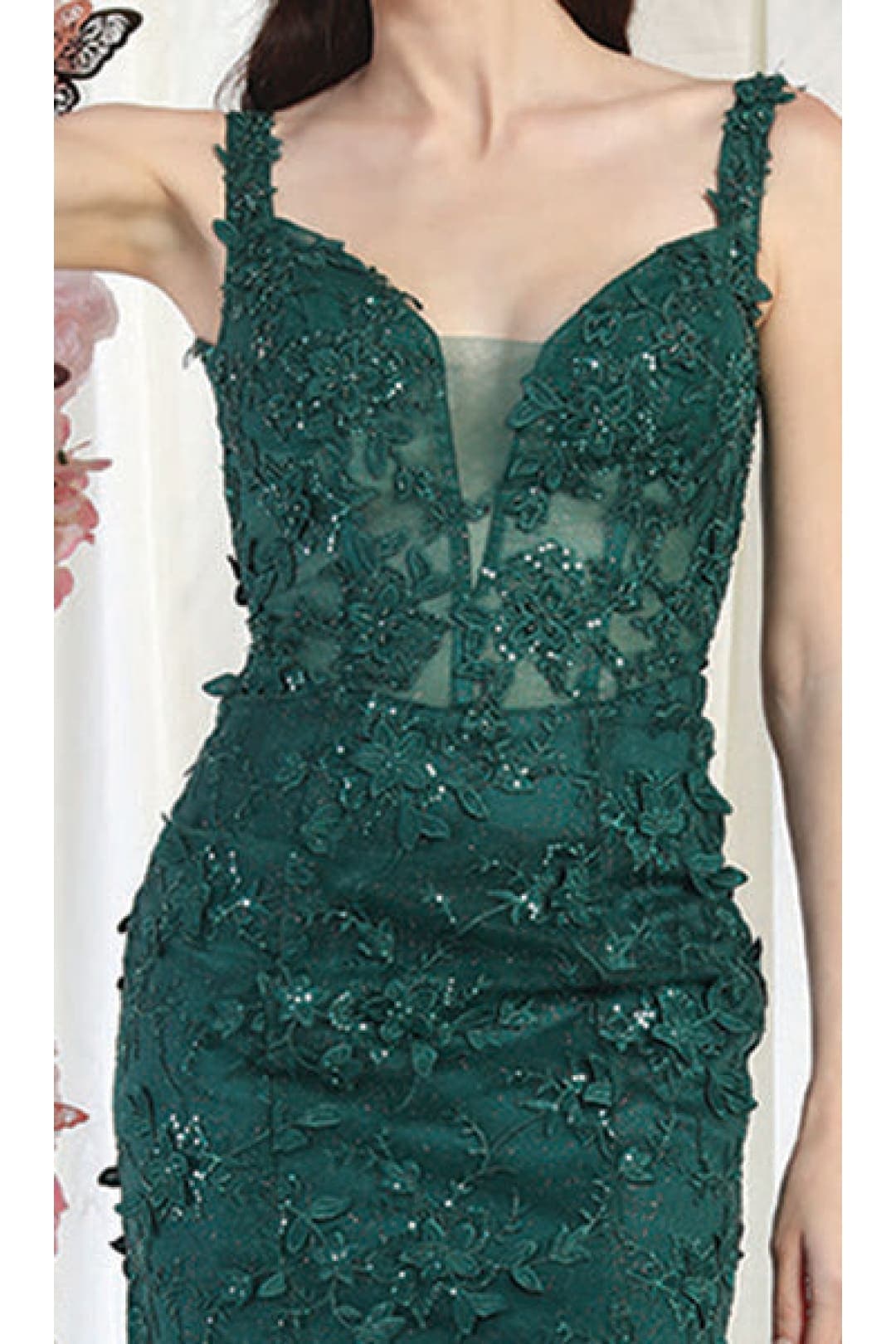 LA Merchandise LA7982 Embroidered Special Occasion Gown - Dress