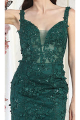 LA Merchandise LA7982 Embroidered Special Occasion Gown - Dress