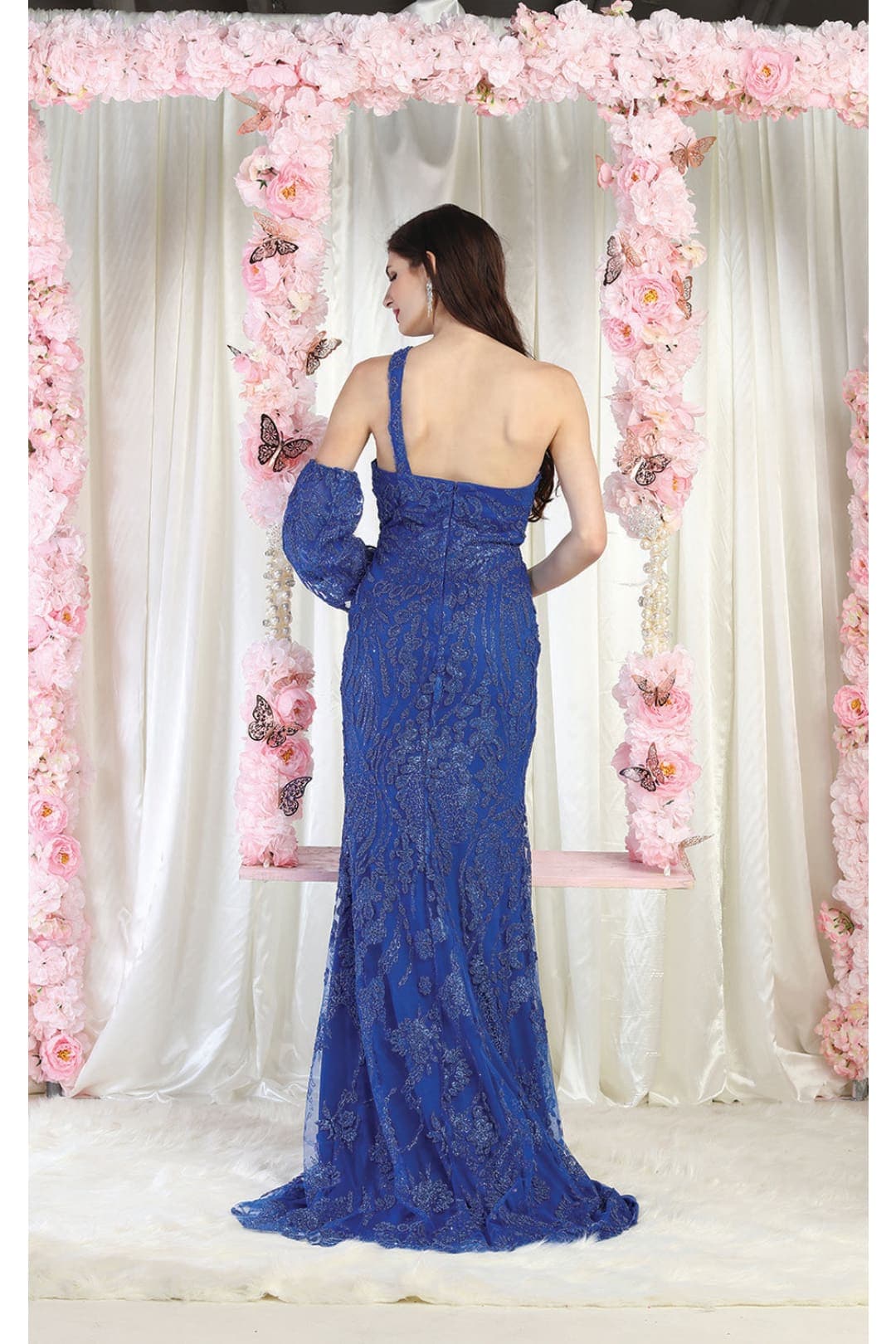 Royal Queen RQ7997 Arm Sleeve Prom Gown - Dress
