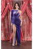 Royal Queen RQ7999 One Long Sleeve Velvet Evening Gown - Dress