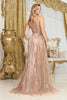 Royal Queen RQ8010 Asymmetrical High Slit Long Red Carpet Gown - Dress