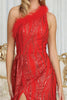 Royal Queen RQ8010 Asymmetrical High Slit Long Red Carpet Gown - Dress