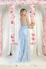 Royal Queen RQ8011 Sleeveless Fitted Bodice Sequin Evening Gown - Dress