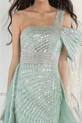Royal Queen RQ8022 Sequin Asymmetrical A-line Beauty Pageant Dress - Dress
