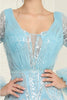 Royal Queen RQ8042 Ruched Bust Dusty Blue Mother of the Bride Gown - Dress