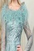 Royal Queen RQ8044 A-Line Rhinestone Leafy Pattern MOB Gown - Dress
