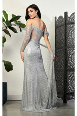 Royal Queen RQ8050 One Sleeve Corset Bone Special Occasion Gown - Dress