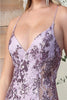 Royal Queen RQ8056 High Slit Sequin Floral Mermaid Prom Evening Dress - Dress