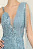 Royal Queen RQ8066 Plunging V-Neck Beaded Evening Sequin Dress - Dress