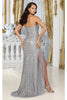 Royal Queen RQ8068 Strapless Sequin Fitted Evening Gown - Dress