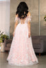 Royal Queen RQ8070 V-Neck Embroidered Mesh Red Carpet Gown - Dress
