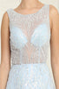 Royal Queen RQ8081 A-Line illusion Bodice Scoop Neck Gala Gown - Dress